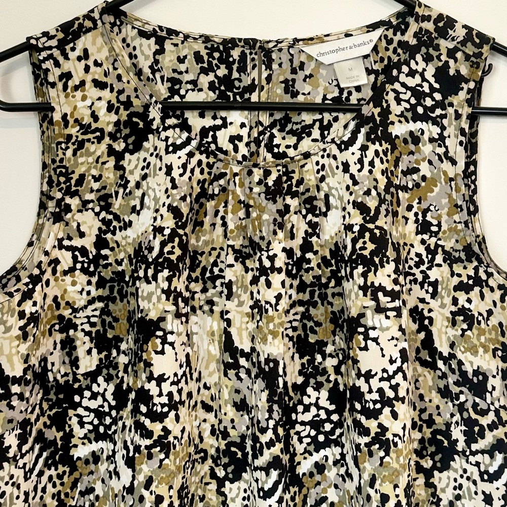 Christopher & Banks Multicolor Sleeveless Blouse - Size: Medium - Picture 4 of 6